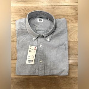 NWT Uniqlo slim fit gray Oxford men’s small